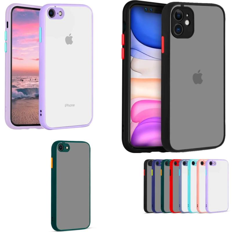iPhone 12 Pro – Kılıf Huks Tam Korumalı Silikon Kılıf Kapak (Renkli)
