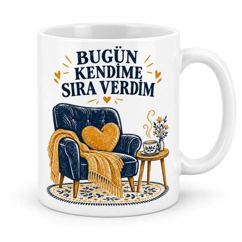 İyilik Sırası Tasarımlı Porselen Kupa - MODEL 1035