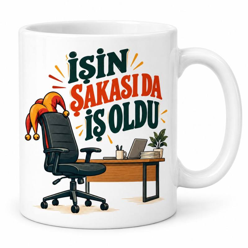 İşin Şakası Tasarımlı Porselen Kupa - MODEL 1116