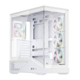 1ST PLAYER GM7 BTF BEYAZ 750W 80+ BRONZE ARGB 4X12CM FAN TEMPERLİ CAM USB 3.0 TYPE-C ATX KASA
