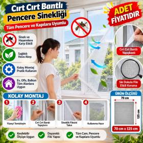 Tüm Cam Pencere Kapılara Uyumlu Tek Kanat Pencere Sinekliği (adet fiyatıdır)