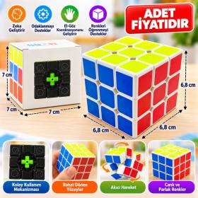 Beyaz Zemin Üzeri Renkli Zeka Küpü 3X3X3-6,8 cm (adet fiyatıdır)