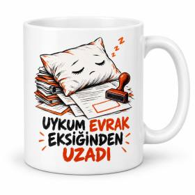 Uyku Evrakı Tasarımlı Porselen Kupa - MODEL 1026
