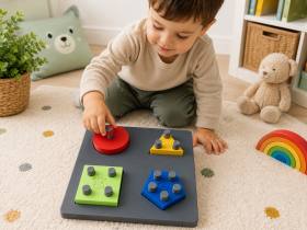 3D Baskı Montessori Şekil Eşleştirme Oyunu - Eğitici İnce Motor Beceri Seti
