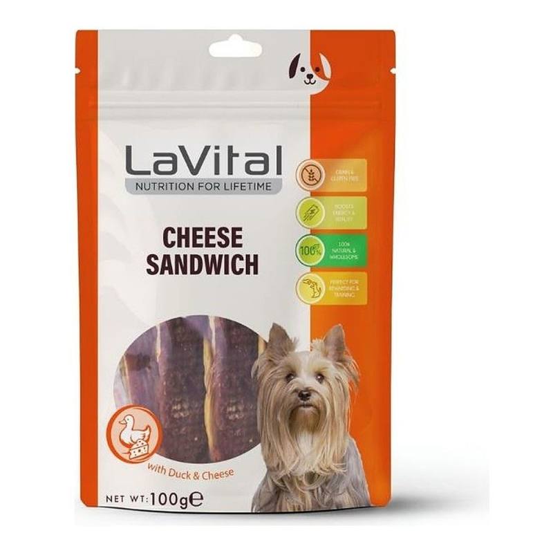 LAVITAL Cheese Sandwich Ördek Etli ve Peynirli Köpek Ödülü 100 gr