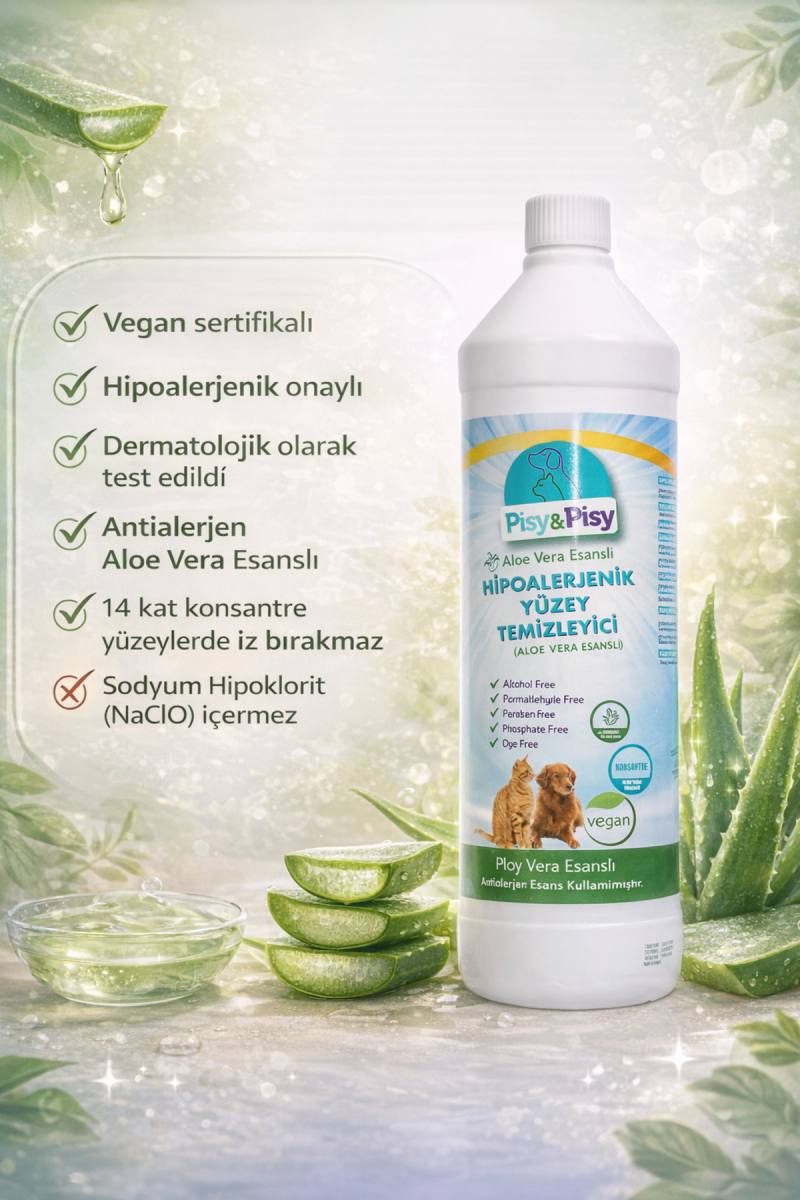 PISY & PISY Antialerjen Aloe Vera Esanslı Konsantre Hipoalerjenik Yüzey Temizleyici (1 L)