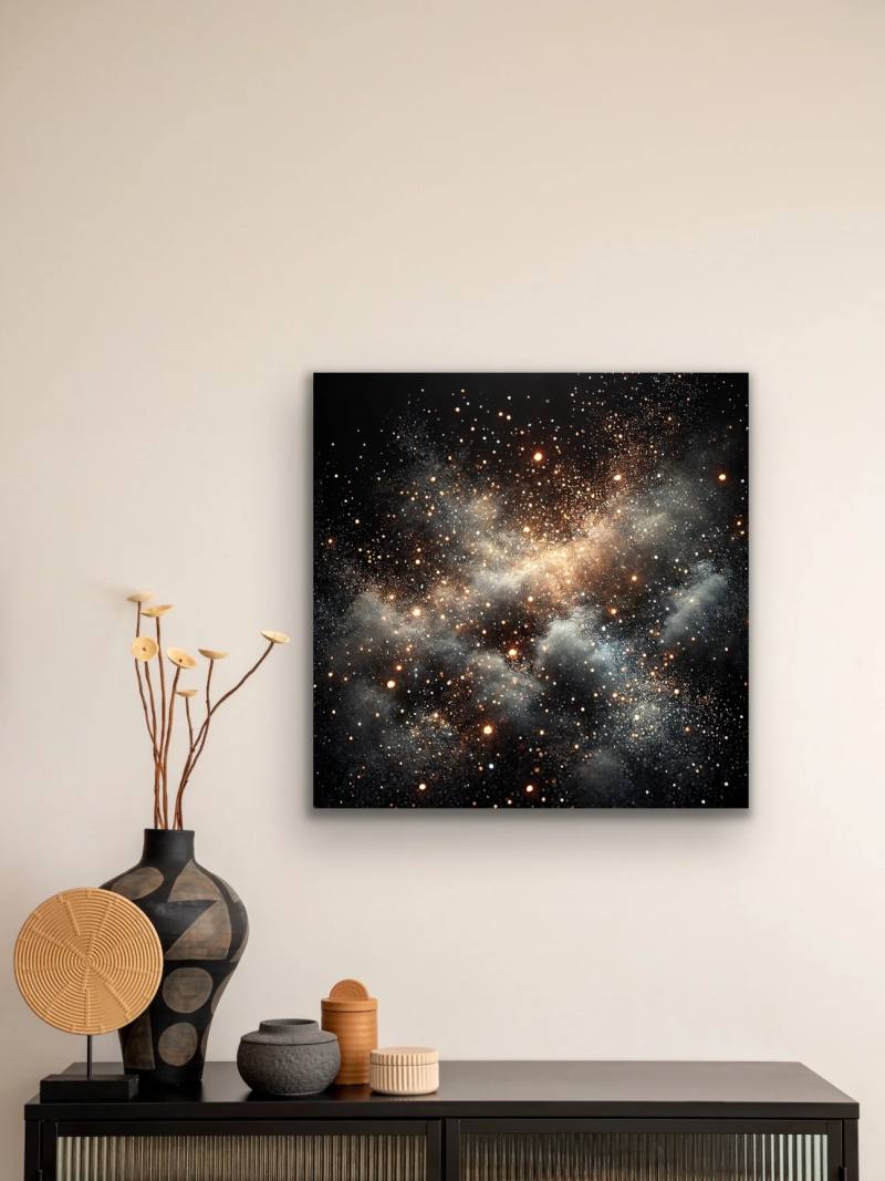 Uzay Boşluğu Kanvas Tablo 60x60cm