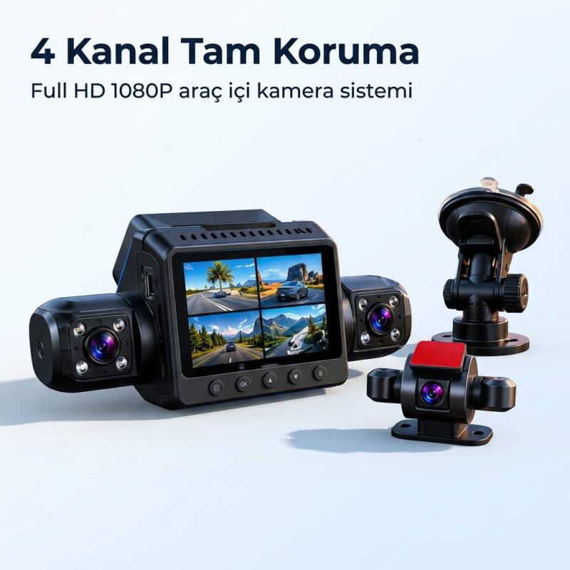 9720 Araç Kamerası ? 4 Kamerali