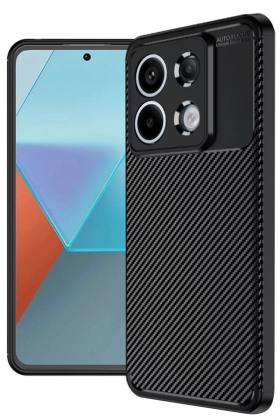 Xiaomi Redmi Note 13 Pro 4G Uyumlu Kılıf Auto Focus Karbon Kapak - Siyah