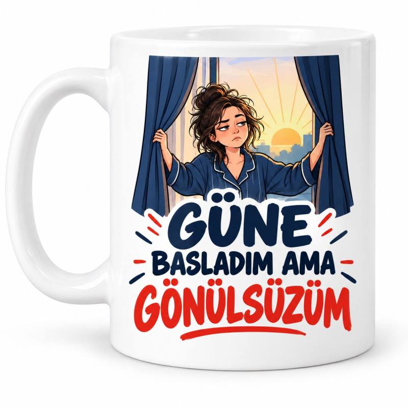 Gönülsüz Açılış Tasarımlı Porselen Kupa - MODEL 1198