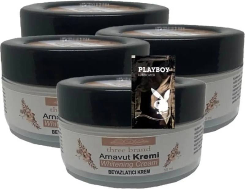 Süper Three Brand 4lü Adet Arnavut Kremi Whitens Cream 50 ml + 1 Adet Jel Hediye