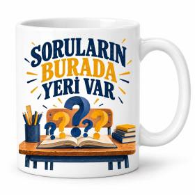Soruya Alan Aç Tasarımlı Porselen Kupa - MODEL 1126