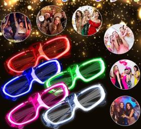 Neon Işıklı Parti Gözlüğü Pilli – 12’li Paket 5 Renk