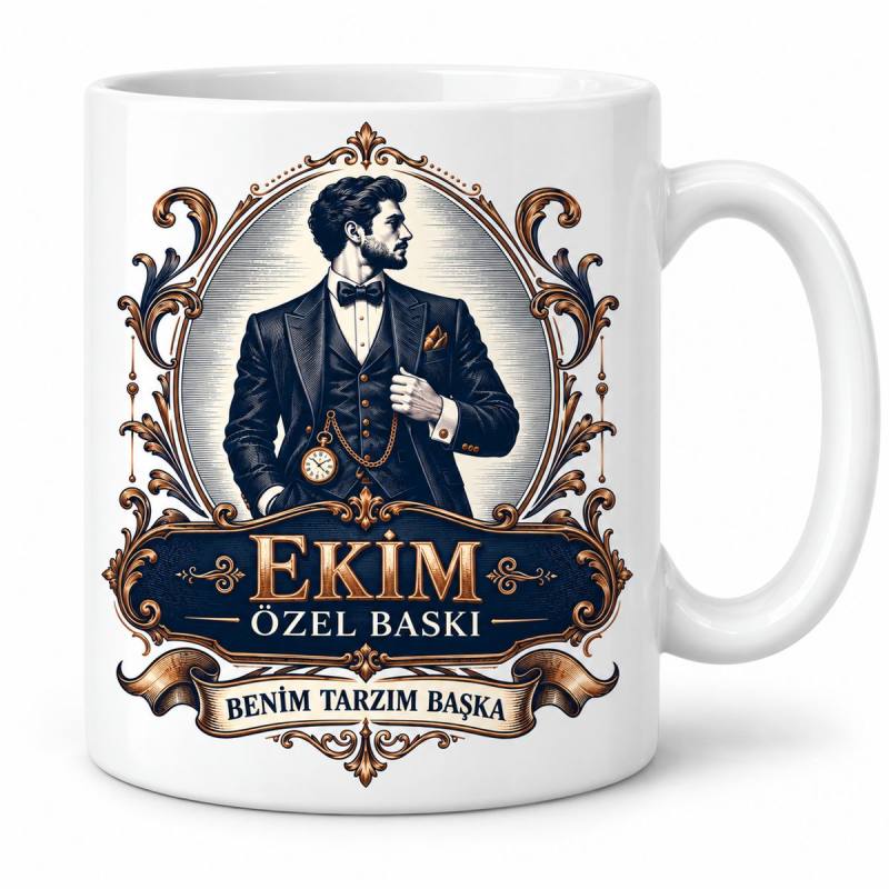 Ekim Özel Baskı Beyefendi Tasarımlı Porselen Kupa - MODEL 1163