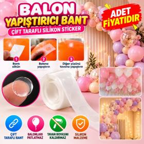 Damla Model Çift Taraflı Yapışkan Balon Yapıştırıcısı (adet fiyatıdır)