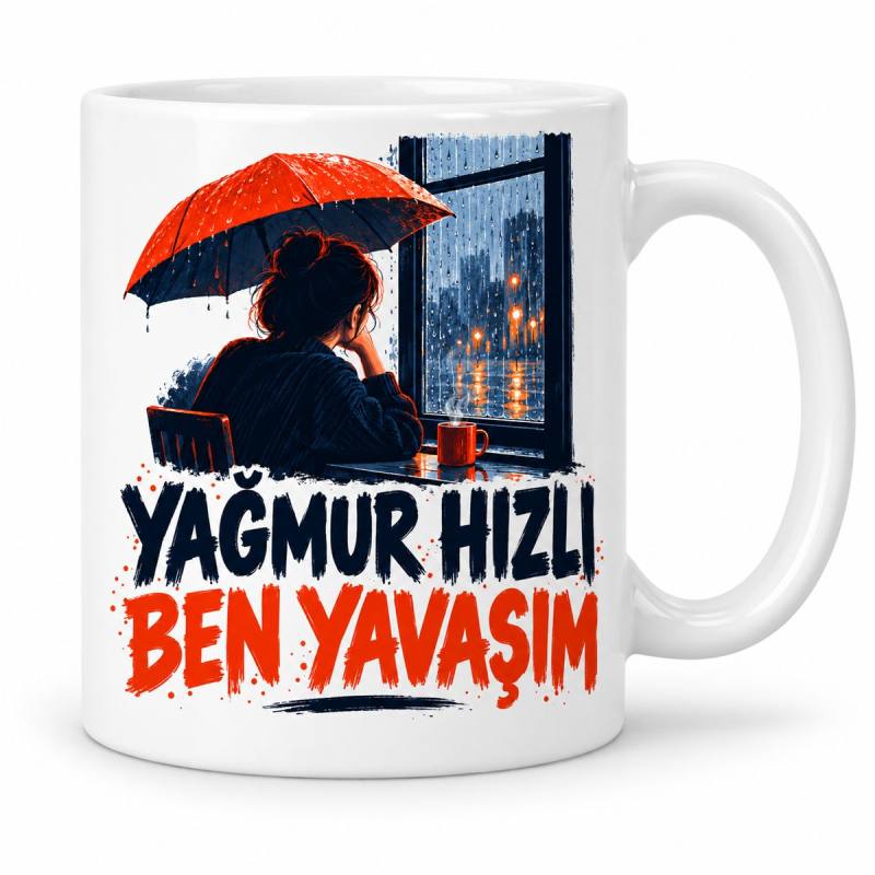 Kasımın Yavaş Ritmi Tasarımlı Porselen Kupa - MODEL 1226