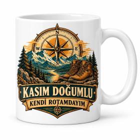 Kasım Beyefendi Rotası Tasarımlı Porselen Kupa - MODEL 1258
