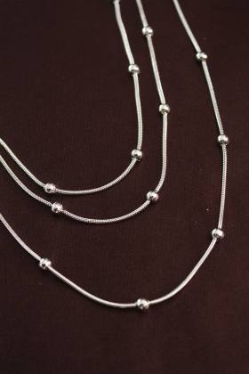 316L Çelik Gümüş Renk Minimal Topçuk Model Çoklu Kolye