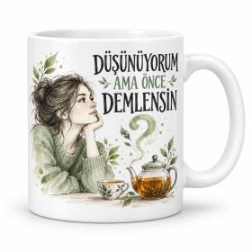 Felsefi Teneffüs Tasarımlı Porselen Kupa - MODEL 1220