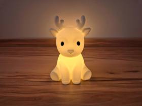 3D Baskı Sevimli Ren Geyiği Tealight Mumluk Yılbaşı Dekoratif Mum Tutucu