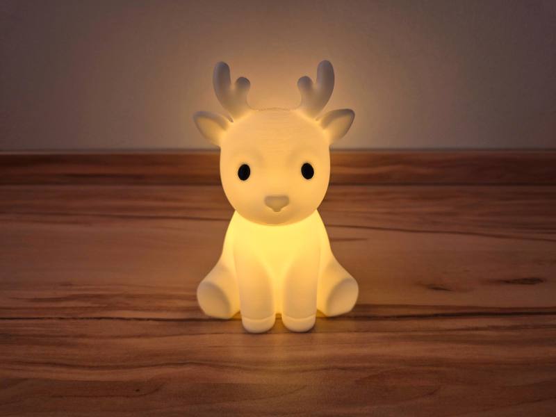 3D Baskı Sevimli Ren Geyiği Tealight Mumluk Yılbaşı Dekoratif Mum Tutucu