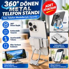360 derece Dönen Tüm Telefon Tipleri İle Uyumlu Metal Telefon Standı Braket (adet fiyatıdır)