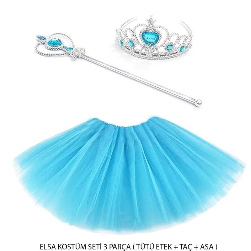 Kostüm Seti 3 Parça (Tütü Etek + Taç + Asa )