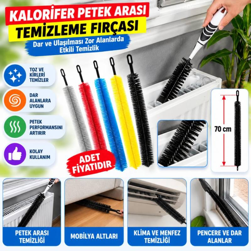 Ergonomik Pratik Kolay Kalorifer Peteği Temizleme Fırçası Aleti (adet fiyatıdır)