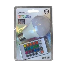 8,5w KUMANDALI BEYAZ+RGB LED AMPUL 1 Adet