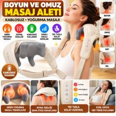 Elektrikli Boyun ve Sırt Masaj Aleti Kablosuz Boyun ve Omuz Yoğurma Masaj Yastığı