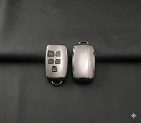 Land Rover Range Rover 2010-2018 Uyumlu Smart 3 Buton Silikon Oto Anahtar Kumanda Kabı Kılıf Gri