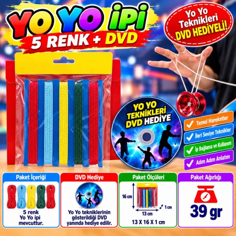 Renkli Yo Yo İpi+DVD