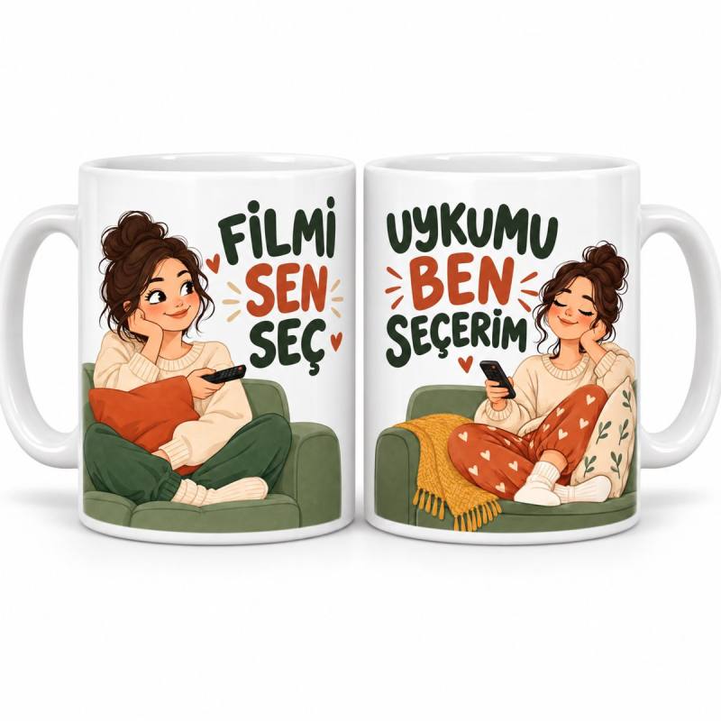 Kumanda Seçimi 2'li Porselen Kupa Seti - MODEL 1146