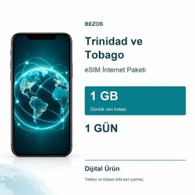 Trinidad ve Tobago eSIM İnternet Paketi Günlük 1 GB 1 Gün