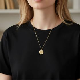 Zirkon Taşlı Hayat Ağacı Kolye - Kararmaz Gold Kaplama