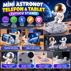 Mini Astronot Model Telefon ve Tablet Tutucu Standı