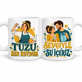 Mutfak Ateşkesi 2'li Porselen Kupa Seti - MODEL 1239