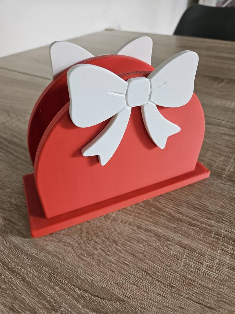 3D Baskı Yılbaşı Temalı Peçetelik Noel Dekoratif Masa Peçete Standı