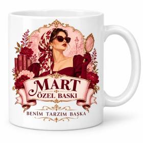 Mart Özel Baskı Hanımefendi Tasarımlı Porselen Kupa - MODEL 1168