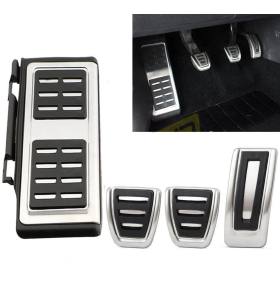 VW Golf 7 8 Passat B8 Tiguan 2 Touran 2 T-Roc T-Cross Arteon Polo 5 Uyumlu Geçme Manuel Pedal Seti 4 Parça Siyah Krom