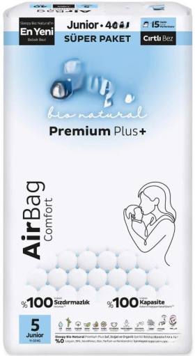 Bio Natural Premium Plus Airbag Comfort Bebek Bezi 5 Beden 40 Adet