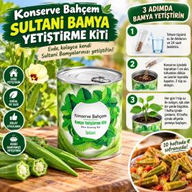 Konserve Bahçem Evde Konservede Sultani Bamya Yetiştirme Kiti