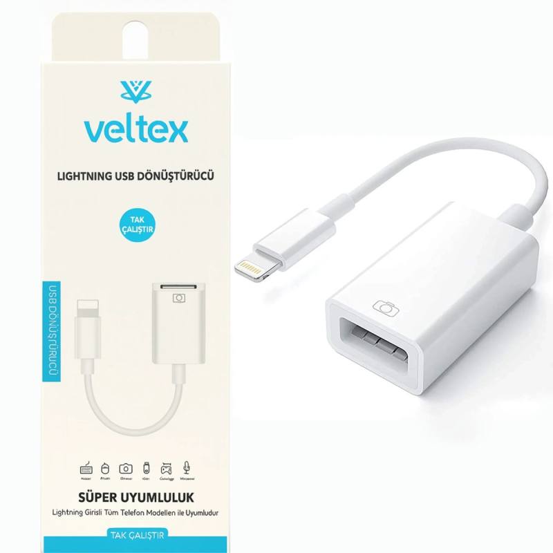 Usb den Lightning iPhone – iPad Flash Bellek Okuyucu VTX-508