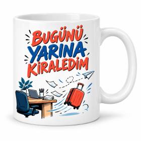 Minik Kaçış Planı Tasarımlı Porselen Kupa - MODEL 1114