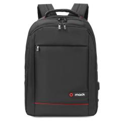 MACK MCC-006 15.6 OFFICE USB GİRİŞLİ NOTEBOOK SIRT ÇANTASI SİYAH