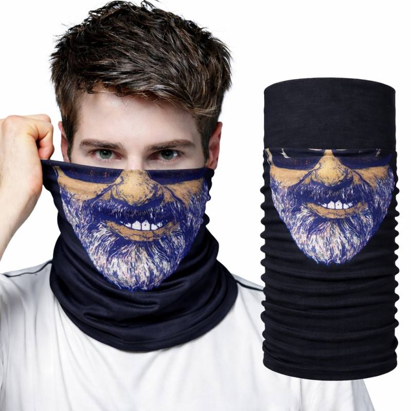 Sakallı Yüz Desenli Baf Buff ? Çok Amaçlı Boyunluk & Maske 1 No