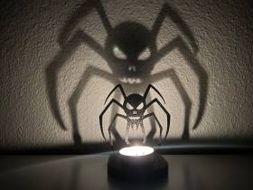 3D Baskı Örümcek Figürlü Tealight Mumluk Cadılar Bayramı Gotik Dekoratif Mum Tutucu