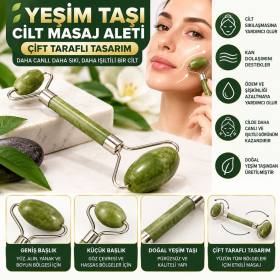 Yeşim Taşı Çift Taraflı Cilt Masaj Aleti