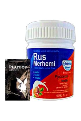Playboy Blue Rus Merhemi 50 ml Tüy Dökücü Krem + Yanında Jel