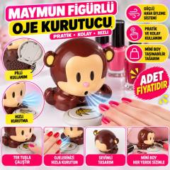 Maymun Figürlü Hava Üfleyen Pratik Kolay Hızlı Oje Kurutucu (adet fiyatıdır)